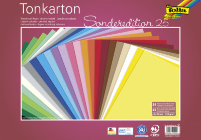 folia Carton teinté, (L)350 x (H)500 mm, 220 g/m2, assorti