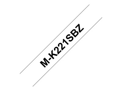 Brother : MK-221SBZ PLASTIC LABELLINGTAPE 9MM 4M BLACK ON WHITE NON-LAMIN