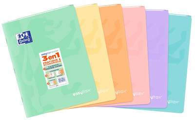 Oxford Cahier piqûre EasyBOOK Pastel, 240 x 320 mm, assorti