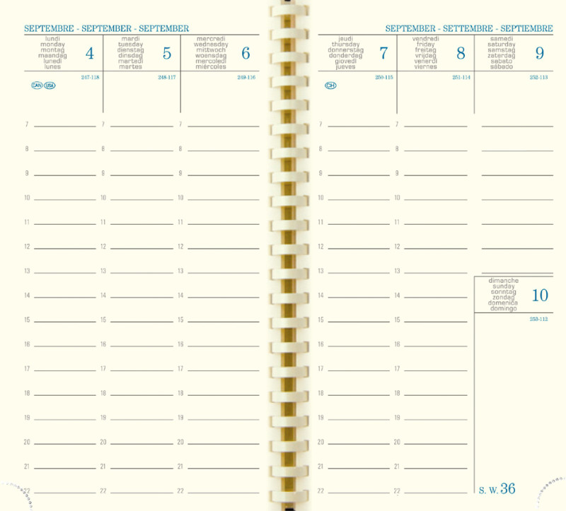 EXACOMPTA Agenda semainier SAD 16S, 2021/2022, 16 mois