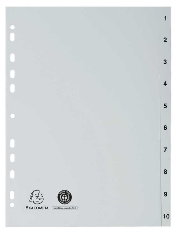 INTERCALAIRE CLASSEUR A4 PP num 1-31