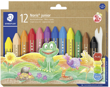 STAEDTLER Craie à la cire Noris junior, étui carton de 18