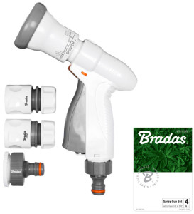 Bradas Kit de douchette d'arrosage SUPER SPRAY, gris/blanc