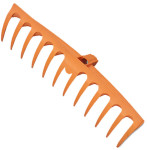 Bradas Râteau sans manche TQ, 12 dents, orange