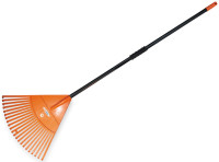 Bradas Balai à feuilles avec manche métallique, 22 dents