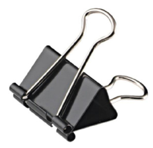 Wonday Pince double clip, (L)32 mm, écartement 10 mm, noir