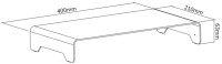 DIGITUS Réhausseur d'écran, argent DIGITUS Réhausseur d'écran, argent