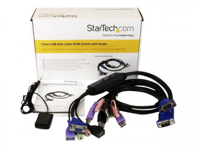 Startech : 2 PORT KVM SWITCH avec AUDIO INTEGRATED USB & VGA CABLES
