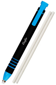 Läufer Gomme-stylo en plastique, 2 gommes de recharge incl.,