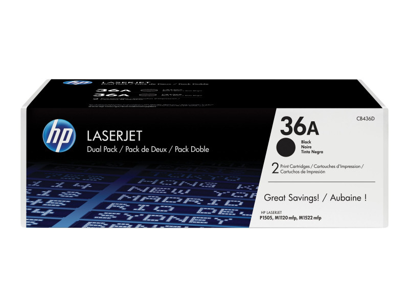 HP : cartouche toner 36A DUAL PK BLACK LaserJet