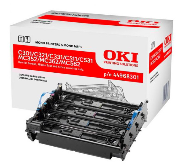 OKI Kit tambour Monobloc 30.000 pages NOIR et 20.000 pages CMY pour MC352 MC362 MC562