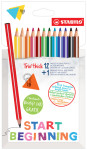 STABILO Crayon de couleur triangulaire Trio épais, étui