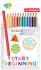 STABILO Crayon de couleur triangulaire Trio épais, étui
