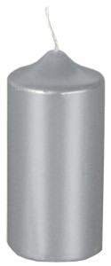 PAPSTAR Bougie cylindrique de Noel, argent