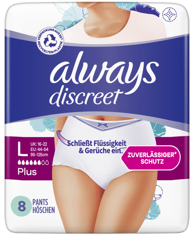 Acheter always Discreet Boutique incontinence Pants L noir 8 pce