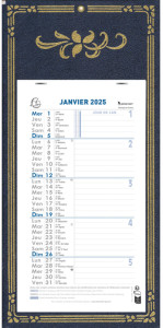 EXACOMPTA Calendrier mural 2025, 230 x 130 mm, fond Skytos
