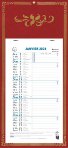 EXACOMPTA Calendrier mural 2025, 230 x 130 mm, fond Skytos