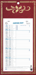 EXACOMPTA Calendrier mural 2025, 285 x 155 mm, fond Skytos