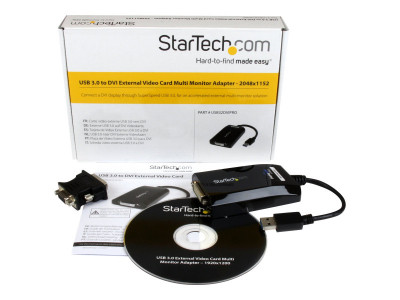 Startech : USB 3 TO DVI VGA EXTERNAL VIDEO card MULTI MONITOR ADAPTER