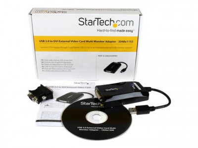 Startech : USB 3 TO DVI VGA EXTERNAL VIDEO card MULTI MONITOR ADAPTER