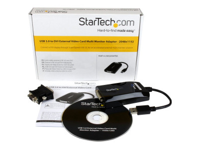 Startech : USB 3 TO DVI VGA EXTERNAL VIDEO card MULTI MONITOR ADAPTER