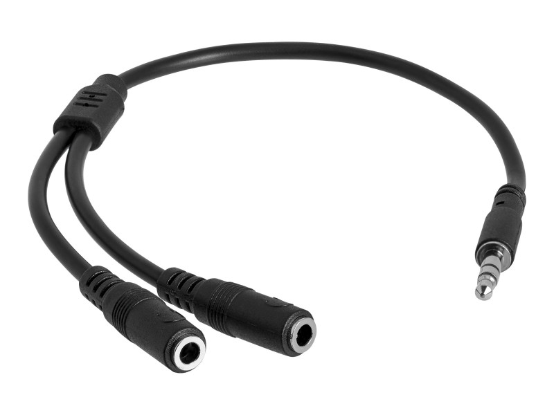 Startech : SLIM STEREO SPLIT cable - 3.5M MALE TO 2X 3.5MM FEMALE