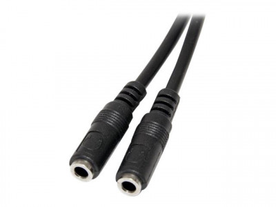 Startech : SLIM STEREO SPLIT cable - 3.5M MALE TO 2X 3.5MM FEMALE