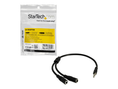 Startech : SLIM STEREO SPLIT cable - 3.5M MALE TO 2X 3.5MM FEMALE