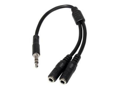 Startech : SLIM STEREO SPLIT cable - 3.5M MALE TO 2X 3.5MM FEMALE