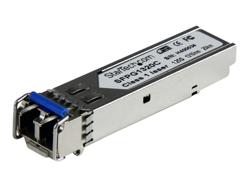 Startech : 1.25 GBPS GBIT 1310NM GBIC SM LCFIBER SFP TRANSCER W/ DDM-20KM