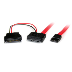 Startech Câble adaptateur de 50 cm Slimline SATA femelle vers SATA avec alimentation SATA