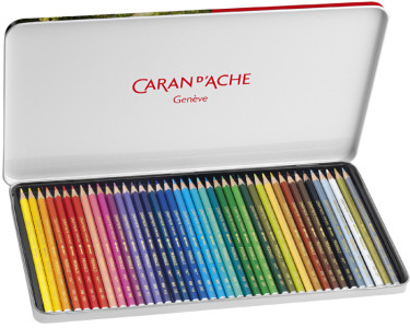 CARAN D'ACHE Crayons de couleur PRISMALO, étui métal de 40