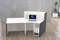 kerkmann Comptoir arrondi BARI, espace conseil, blanc