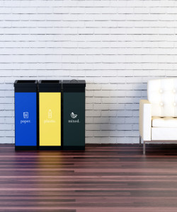 PAPERFLOW Collecteur pour tri collectif, déchets résiduels