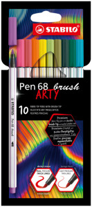 STABILO Feutre pinceau Pen 68 brush ARTY Edition, étui de 12