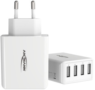 ANSMANN Chargeur USB Home Charger HC430, 4x port USB, blanc