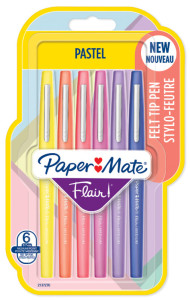 Paper:Mate Stylo feutre Flair PASTELL, blister de 6