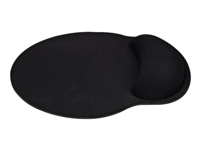 V7 : MEMORY FOAM SUPPORT MOUSE PAD BLACK 9 X 8 (230 X 200MM)