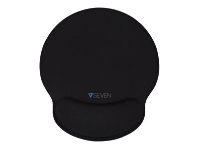 V7 : MEMORY FOAM SUPPORT MOUSE PAD BLACK 9 X 8 (230 X 200MM)