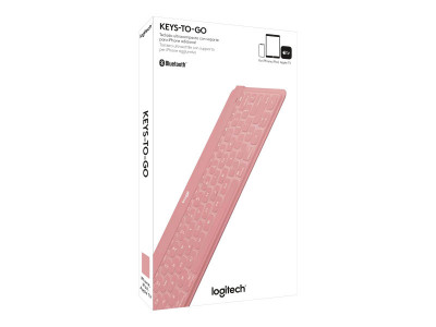 Logitech : KEYS-TO-GO BLUSH PINK DEU CENTRAL