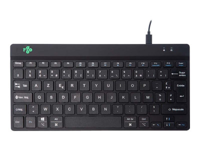 R-Go Tools R-Go Clavier Compact Break, AZERTY (FR), noir, filaire