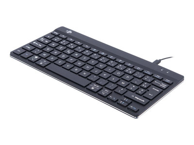 R-Go Tools R-Go Clavier Compact Break, AZERTY (FR), noir, filaire