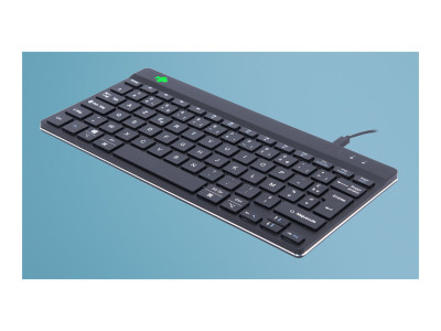 R-Go Tools R-Go Clavier Compact Break, AZERTY (FR), noir, filaire