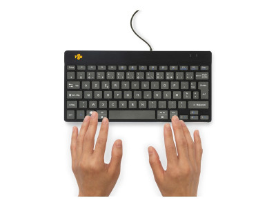 R-Go Tools R-Go Clavier Compact Break, AZERTY (FR), noir, filaire