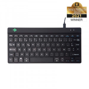 R-Go Tools R-Go Clavier Compact Break, AZERTY (FR), noir, filaire