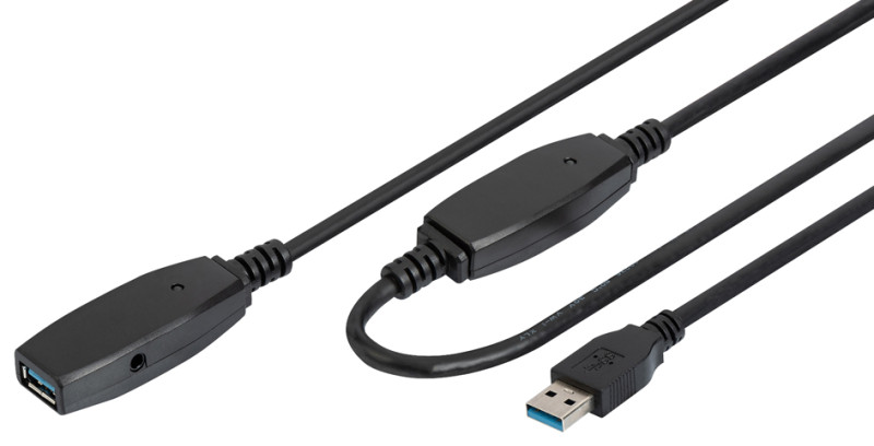 DIGITUS Câble de rallonge actif USB 3.0, 15,0 m