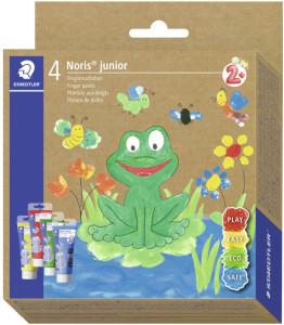 STAEDTLER Peinture aux doigts Noris junior, étui carton de 4