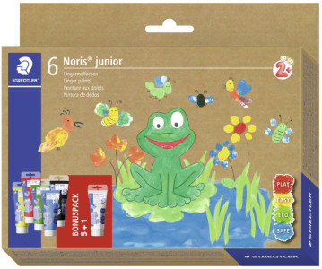 STAEDTLER Peinture aux doigts Noris junior, étui carton de 4