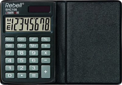 Rebell Calculatrice de poche SHC 108, noir