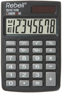 Rebell Calculatrice de poche SHC 108, noir